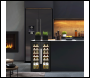 Sealey DH97 Baridi 24 Bottle Dual Zone Wine Fridge with Digital Touch Screen Controls, Beech Wood Shelves & LED Light - Black