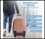 Sealey DL125 Dellonda Lightweight ABS Luggage Set with TSA Lock - Rose Gold