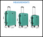 Sealey DL126 Dellonda Lightweight ABS Luggage Set with TSA Lock - Teal