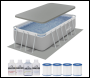 Sealey DL139 Dellonda Deluxe Steel Frame Swimming Pool with Filter Pump 13ft, Top Cover, Ground Sheet & Additional Filters