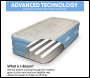 Sealey DL146 Dellonda Raised Air Bed with Built-in Electric Pump & Storage Bag - Single