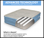 Sealey DL147 Dellonda Raised Air Bed with Built-in Electric Pump & Storage Bag - Queen
