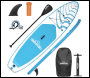 Sealey DL152 Dellonda Inflatable Stand-Up Paddle Board 10'6 inch  - Light Blue/White