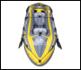 Sealey DL155 Dellonda Inflatable 2-Person Kayak/Canoe Set with Pump, Carry Bag & 2 Oars - Blue/Yellow/White