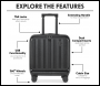 Sealey DL156 Dellonda Cabin Size Luggage with Laptop Compartments & Dual TSA Lock 18 inch 