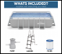 Sealey DL21 Dellonda Deluxe Steel Frame Swimming Pool with Filter Pump 13ft