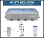 Sealey DL22 Dellonda Deluxe Steel Frame Swimming Pool with Filter Pump 18ft