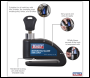Sealey DL5052 Motorcycle Alarm Disc Lock - Pair