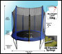 Sealey DL67 Dellonda Heavy-Duty Outdoor Trampoline with Safety Enclosure Net 8ft