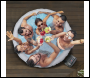 Sealey DL90 Dellonda 2-4 Person Inflatable Hot Tub/Spa with Smart Pump - Rattan Effect