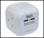 Sealey EL144USB Extension Cable Cube 1.4m 4 x 230V & 2 x USB Sockets - White