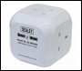 Sealey EL144USB Extension Cable Cube 1.4m 4 x 230V & 2 x USB Sockets - White