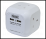 Sealey EL144USB 1.4m Extension Cable Cube 4 x 230V & 2 x USB - White