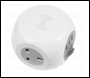 Sealey EL144WC Extension Cable Cube 1.4m 3 x 230V & 3 x USB Sockets & Wireless Charging Pad