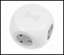 Sealey EL144WC 1.4m Extension Cable Cube & Wireless Charging Pad 3 x 230V & 3 x USB