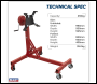 Sealey ES480D Folding 360º Rotating Engine Stand with Geared Handle Drive 450kg Capacity