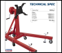 Sealey ES680D Folding 360º Rotating Engine Stand with Geared Handle Drive 680kg Capacity
