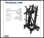 Sealey ES680DS Viking Folding 360º Rotating Engine Stand with Geared Handle & Drain Pan