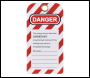 Sealey EV17 Lockout Safety Tag 10pc
