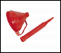 Sealey F16F Funnel with Flexible Spout & Filter Medium Ø160mm