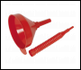 Sealey F2F Flexible Spout Funnel with Filter 200mm - Medium