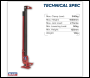 Sealey FJ48 Farm Jack 1200mm 2 Tonne Capacity