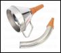 Sealey FM16F Funnel Metal with Flexible Spout & Filter Ø160mm