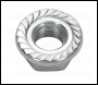 Sealey FN12 Zinc Plated Serrated Flange Nut M12 - Pack of 50