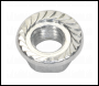 Sealey FN5 Zinc Plated Serrated Flange Nut M5 - Pack of 100