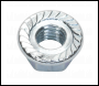 Sealey FN8 Zinc Plated Serrated Flange Nut M8 - Pack of 100