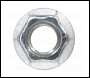 Sealey FN8 Zinc Plated Serrated Flange Nut M8 - Pack of 100