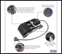 Sealey FP9D Twin Barrel Digital Foot Pump