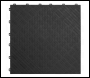 Sealey FT3B Polypropylene Floor Tile 400 x 400mm, Black Treadplate - Pack of 9
