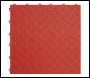 Sealey FT3R Polypropylene Floor Tile 400 x 400mm - Red Treadplate - Pack of 9