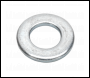 Sealey FWA1021 Flat Washer DIN 125 M10 x 21mm Form A Zinc Pack of 100