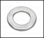 Sealey FWA1630 Flat Washer DIN 125 M16 x 30mm Form A Zinc Pack of 50