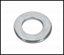 Sealey FWA49 Flat Washer DIN 125 - M4 x 9mm Form A Zinc Pack of 100