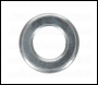Sealey FWA510 Zinc Plated Form A Flat Washer M5 x 10mm, DIN 125 - Pack of 100