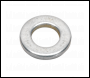 Sealey FWA612 Flat Washer DIN 125 - M6 x 12mm Form A Zinc Pack of 100