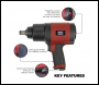 Sealey GSA6004 Composite Air Impact Wrench 3/4 inch Sq Drive -  Twin Hammer