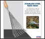 Sealey GTWH001 Premier Leaf Hand Rake with Ash Handle & Stainless Steel Tines