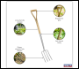Sealey GTWH018 Premier Border Fork with Ash Handle & Stainless Steel Tines