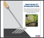 Sealey GTWH020 Premier Garden Hand Rake with Short Ash Handle & Stainless Steel Tines