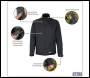 Sealey HJ03KIT 5V Heated Rain Jacket with Power Bank - Large