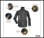 Sealey HJ08KIT 5V Heated Rain Jacket with Power Bank 20Ah - X-Large