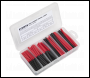 Sealey HST501BR Heat Shrink Tubing Assortment 180pc 50 & 100mm Black & Red