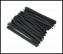 Sealey HSTAL72B Heat Shrink Tubing Assortment 72pc Black Adhesive Lined 200mm