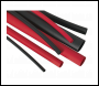 Sealey HSTAL72BR Adhesive Lined Heat Shrink Tubing Assortment 200mm 72pc - Black & Red