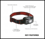 Sealey HT03LED Head Torch with Auto-Sensor 3W SMD & 2 Red LED