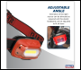 Sealey HT08RR Rechargeable Head Torch with Auto-Sensor 8W COB LED - Red
